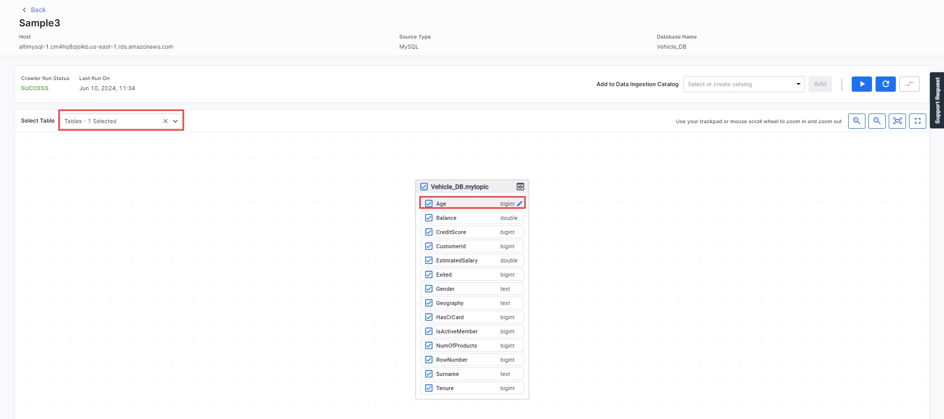 Edit column of Data Crawler